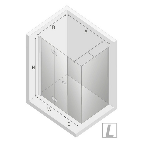 Душевой уголок New Trendy New Soleo Chrome 110x80 L K-0382 профиль Хром стекло прозрачное Душевой уголок New Trendy New Soleo Chrome 110x80 L K-0382 профиль Хром стекло прозрачное