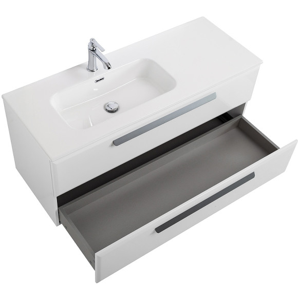 Тумба под раковину Cezares Eco-Cer-N 120 L ECO-CER-N-1200-2C-SO-BL-L подвесная Bianco Lucido без ручек