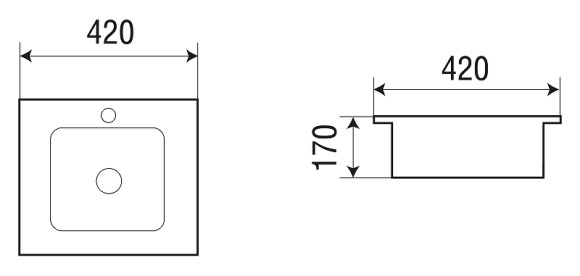 Раковина WeltWasser Deilbach 6037 42 10000004607 Белый глянец