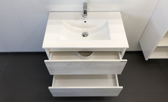 Тумба с раковиной Comforty Женева 75 00004137097 подвесная Дуб белый Тумба с раковиной Comforty Женева 75 00004137097 подвесная Дуб белый