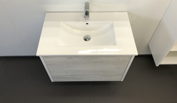 Тумба с раковиной Comforty Женева 75 00004137097 подвесная Дуб белый Тумба с раковиной Comforty Женева 75 00004137097 подвесная Дуб белый