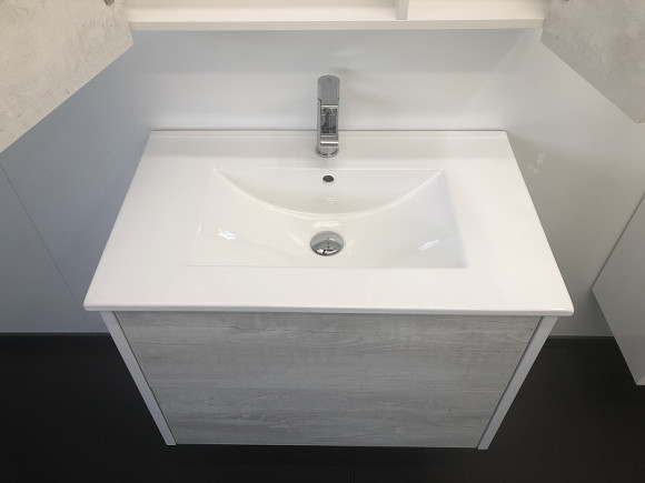 Тумба с раковиной Comforty Женева 75 00004137097 подвесная Дуб белый Тумба с раковиной Comforty Женева 75 00004137097 подвесная Дуб белый