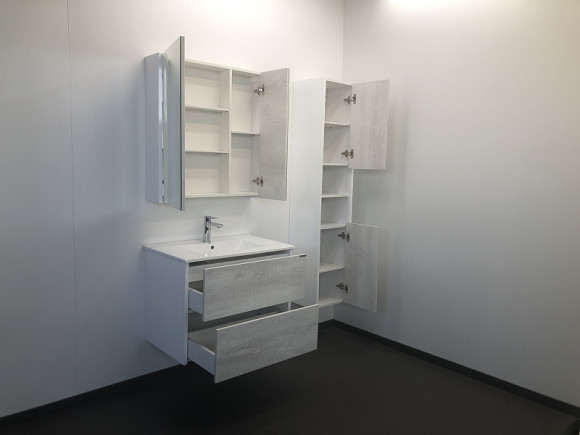 Тумба с раковиной Comforty Женева 75 00004137097 подвесная Дуб белый Тумба с раковиной Comforty Женева 75 00004137097 подвесная Дуб белый