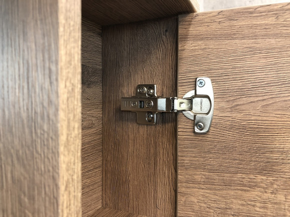 Зеркало со шкафом Comforty Марио 75 00-00004159 с подсветкой Дуб темный