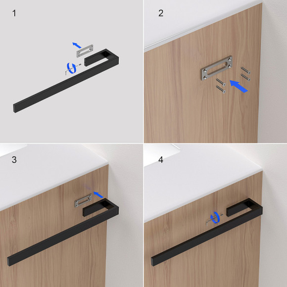 Полотенцедержатель Timo Petruma 15251/03 Черный матовый Полотенцедержатель Timo Petruma 15251/03 Черный матовый