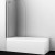 Шторка на ванну WasserKRAFT Leine 80 35P01-80Fixed профиль Хром стекло прозрачное