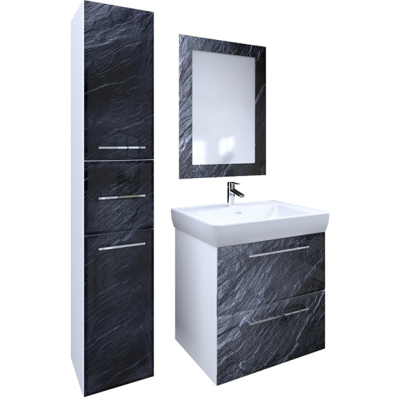 Зеркало Marka One Glass 60x80 У73246 с подсветкой Black stone Зеркало Marka One Glass 60x80 У73246 с подсветкой Black stone