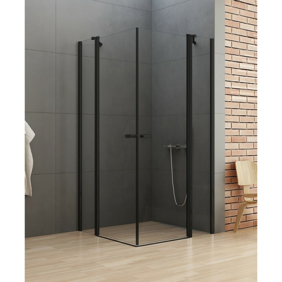 Душевой уголок New Trendy New Soleo Black 110х110 K-0763 профиль Черный стекло прозрачное Душевой уголок New Trendy New Soleo Black 110х110 K-0763 профиль Черный стекло прозрачное