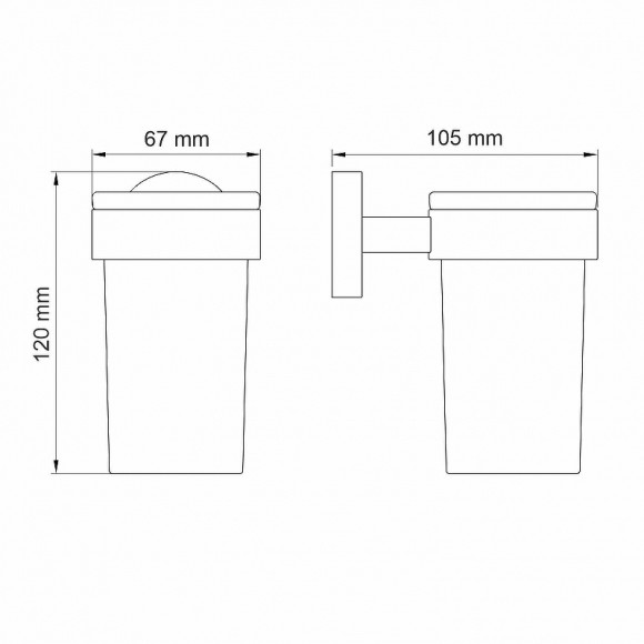 Стакан для зубных щеток WasserKRAFT Asphe K-77728 Розовое золото