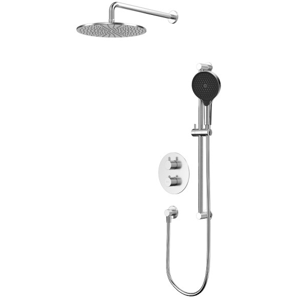 Душевая система Whitecross Y brushed nickel YSET09TOPNIB с термостатом Брашированный никель