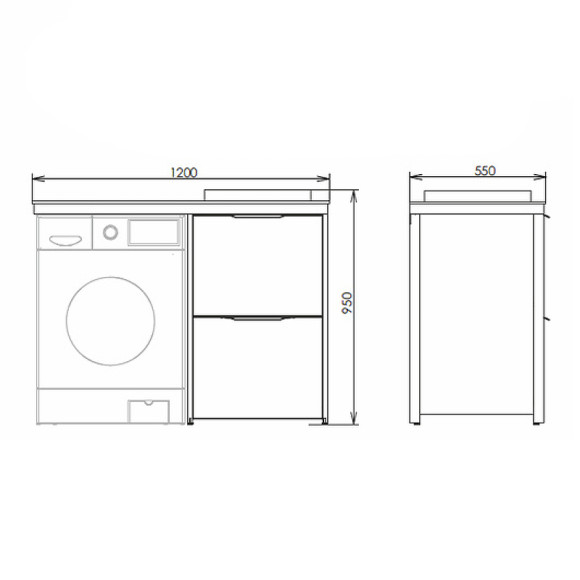 Тумба с раковиной Comforty Лозанна 120 00-00014813 на стиральную машину Белая глянцевая Графит Тумба с раковиной Comforty Лозанна 120 00-00014813 на стиральную машину Белая глянцевая Графит