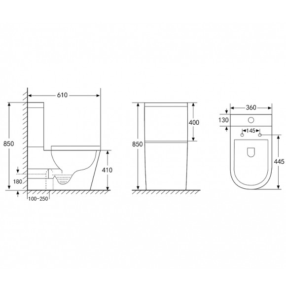 Унитаз компакт Abber Bequem AC1112 с бачком и сиденьем Микролифт Унитаз компакт Abber Bequem AC1112 с бачком и сиденьем Микролифт