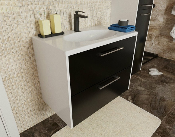 Тумба с раковиной Эстет Vegas 60 ФР-00003492 подвесная Белая