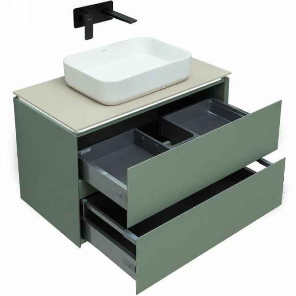 Тумба под раковину Allen Brau Infinity 85 1.21001.CGM подвесная Олива матовая Тумба под раковину Allen Brau Infinity 85 1.21001.CGM подвесная Олива матовая