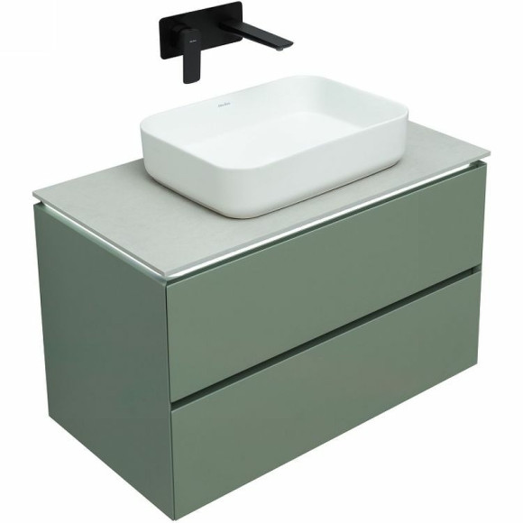 Тумба под раковину Allen Brau Infinity 85 1.21001.CGM подвесная Олива матовая Тумба под раковину Allen Brau Infinity 85 1.21001.CGM подвесная Олива матовая