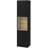 Шкаф пенал Excellent Tuto 40 MLEX.0201.400.BKBL подвесной Черный матовый Дуб