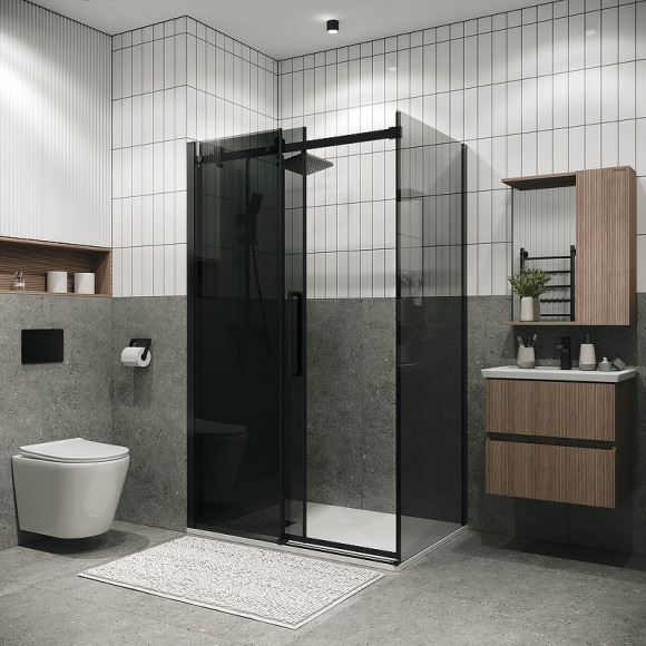 Душевой уголок Grossman Classic 120х90 120.K33.04.1290.21.10 профиль Черный матовый стекло тонированное Душевой уголок Grossman Classic 120х90 120.K33.04.1290.21.10 профиль Черный матовый стекло тонированное