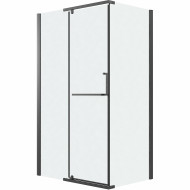 Душевой уголок Grossman Pragma 100х80 120.K33.03.1080.21.02 профиль Черный матовый стекло шиншилла