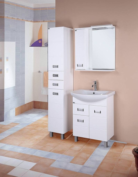 Зеркало со шкафом Onika Балтика 67.02 L 206701 с подсветкой Белое