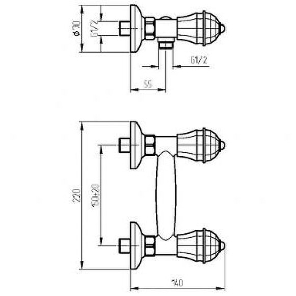 Смеситель для душа Migliore Prestige Crystal 28013 Золото