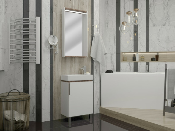 Зеркало Aquaton Бэлла 46 1A221702BBAZ0 с подсветкой Белое Джарра