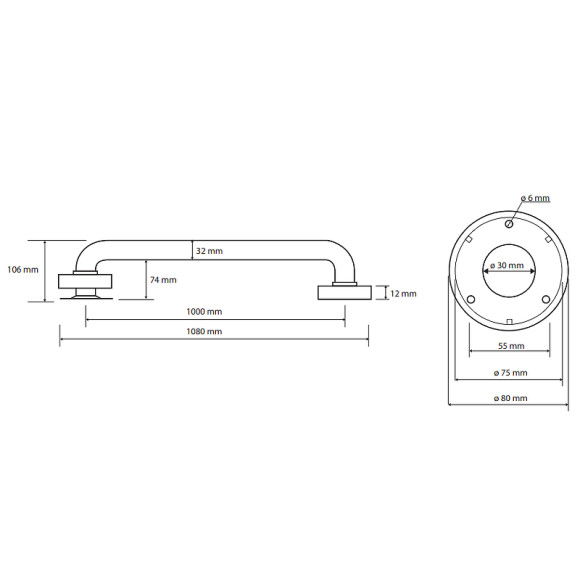Поручень Bemeta Help 301101003 Белый Поручень Bemeta Help 301101003 Белый