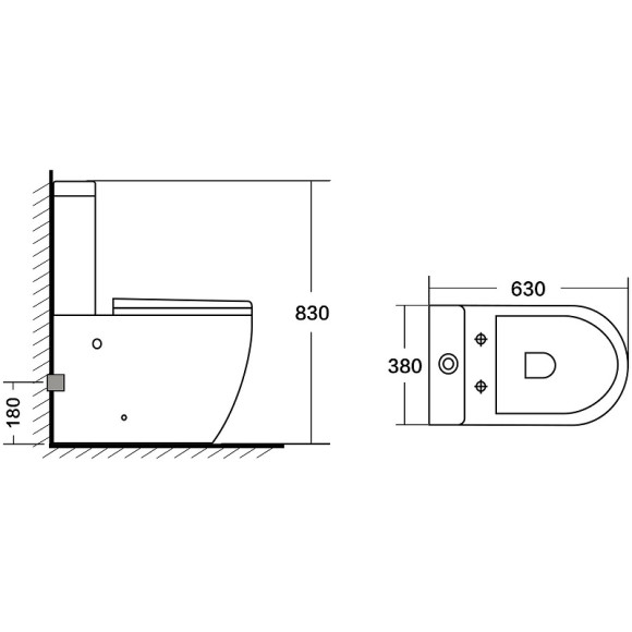 Унитаз компакт Azario Corsa AZ-2062S с бачком и сиденьем Микролифт Унитаз компакт Azario Corsa AZ-2062S с бачком и сиденьем Микролифт