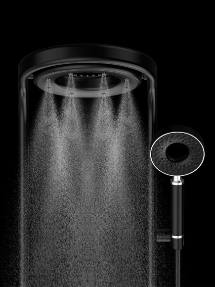 Душевая система AQUAme AQM8004B с термостатом Черная матовая Душевая система AQUAme AQM8004B с термостатом Черная матовая