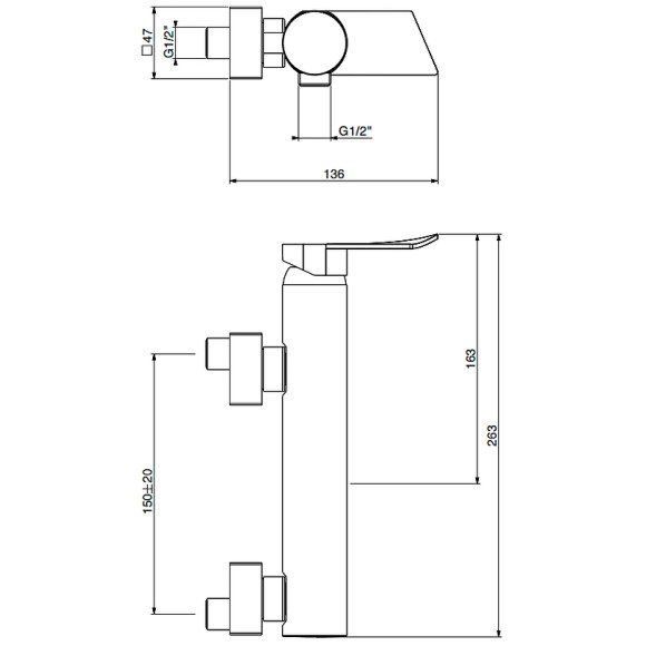 Смеситель для душа Gattoni Soffio 8125/81DS Темный никель шлифованный