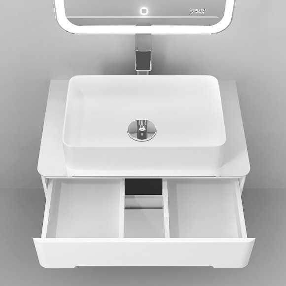 Тумба под раковину Jorno Bosko 75 Bos.01.75/P/W подвесная Белая