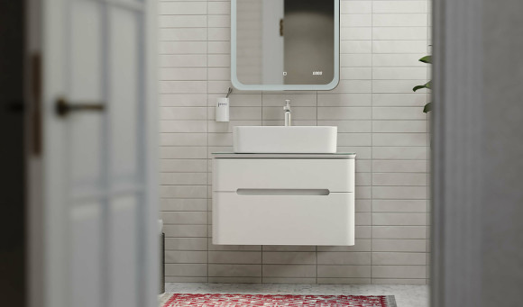 Тумба под раковину Jorno Bosko 75 Bos.01.75/P/W подвесная Белая