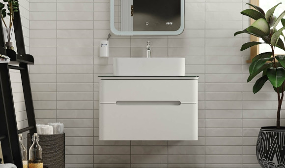 Тумба под раковину Jorno Bosko 75 Bos.01.75/P/W подвесная Белая