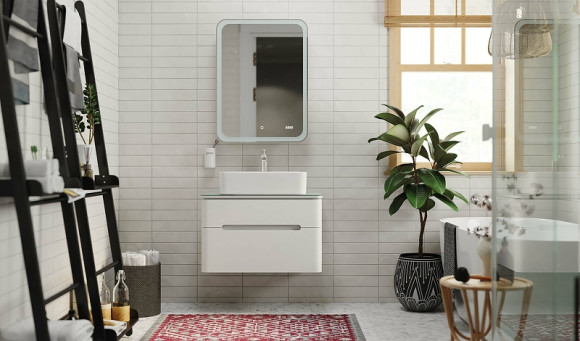 Тумба под раковину Jorno Bosko 75 Bos.01.75/P/W подвесная Белая