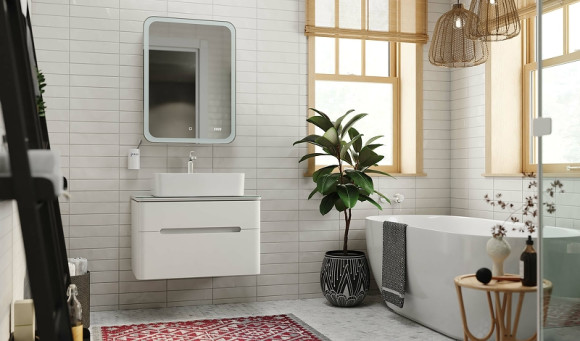 Тумба под раковину Jorno Bosko 75 Bos.01.75/P/W подвесная Белая