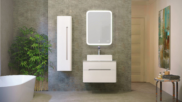 Тумба под раковину Jorno Bosko 75 Bos.01.75/P/W подвесная Белая