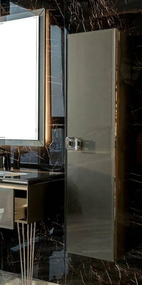 Шкаф пенал Boheme Armadi Art Lucido 35 772-GR подвесной Графит глянцевый Шкаф пенал Boheme Armadi Art Lucido 35 772-GR подвесной Графит глянцевый