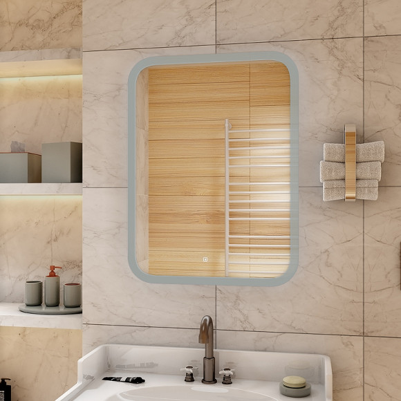 Зеркало Континент Glamour 700х900 ЗЛП941 с подсветкой с сенсорным выключателем Зеркало Континент Glamour 700х900 ЗЛП941 с подсветкой с сенсорным выключателем