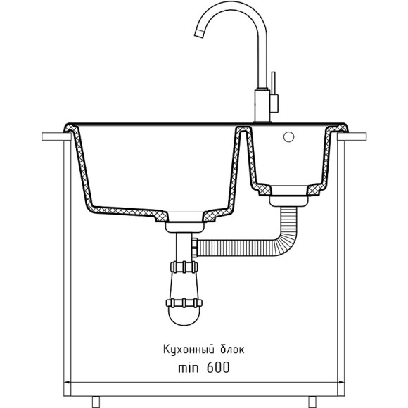 Кухонная мойка GranFest Quarz GF-Z09 Песочная