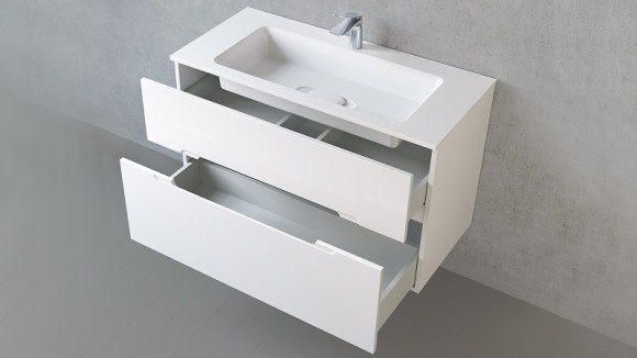 Тумба под раковину Jorno Modul 100 Mоl.01.97/P/W подвесная Белый глянец Тумба под раковину Jorno Modul 100 Mоl.01.97/P/W подвесная Белый глянец