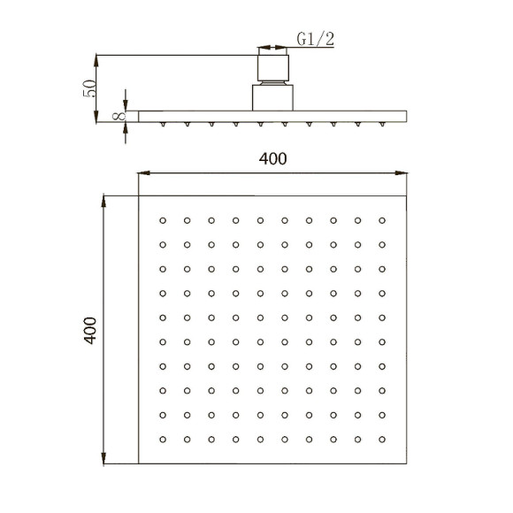 Верхний душ Migliore Palermo 30159 Хром