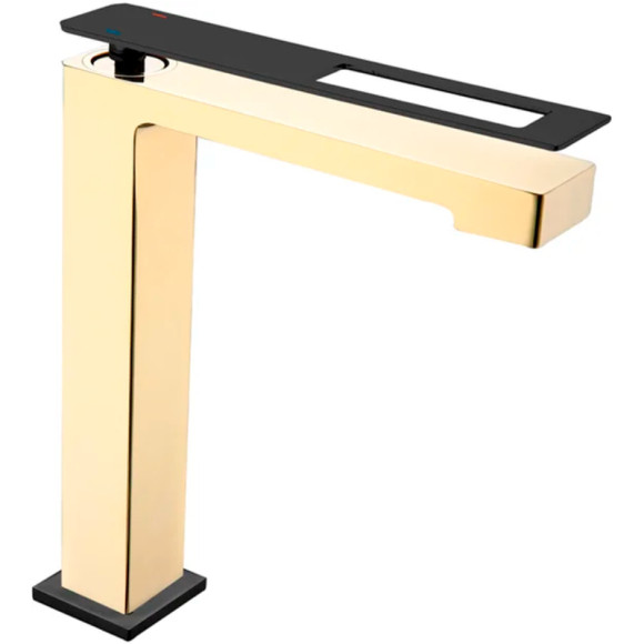 Смеситель для раковины Boheme Q 142-GB Золото Черный