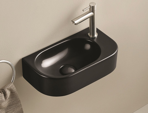Раковина CeramaLux 40 78204LB Черная глянцевая