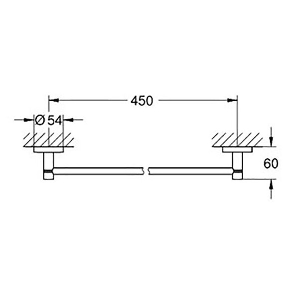 Полотенцедержатель Grohe Essentials 40688001 Хром Полотенцедержатель Grohe Essentials 40688001 Хром