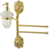 Полотенцедержатель с дозатором для жидкого мыла Migliore Cleopatra 16699 поворотный Золото Полотенцедержатель с дозатором для жидкого мыла Migliore Cleopatra 16699 поворотный Золото