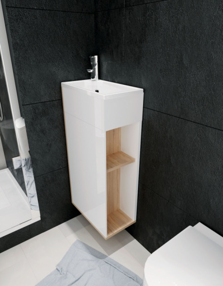 Тумба с раковиной 1MarKa Laura 40Н L У85930 Дуб сонома Белый