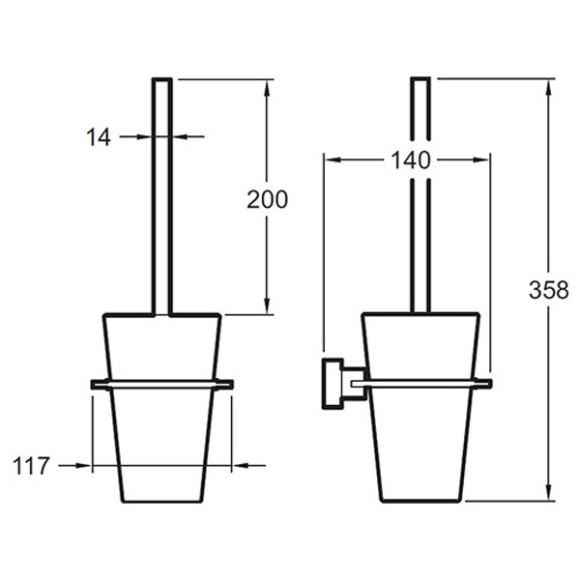 Ершик для унитаза Jacob Delafon Mecanique E77871-CP Хром Ершик для унитаза Jacob Delafon Mecanique E77871-CP Хром