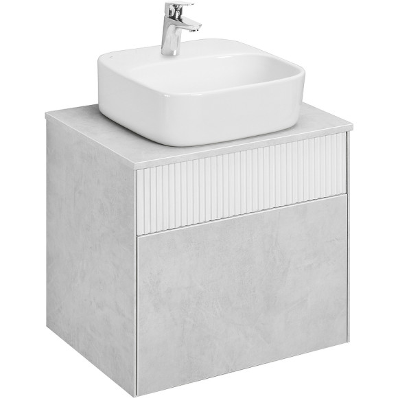 Тумба под раковину Aquaton Марбл 60 1A276101MH4C0 подвесная Слэйт Белый матовый