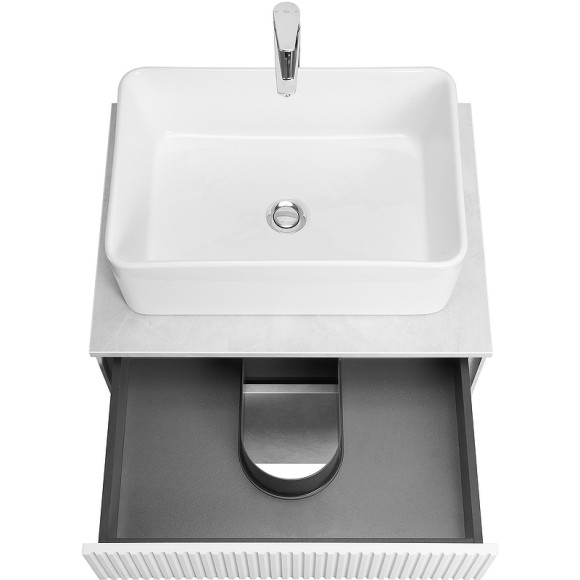 Тумба под раковину Aquaton Марбл 60 1A276101MH4C0 подвесная Слэйт Белый матовый