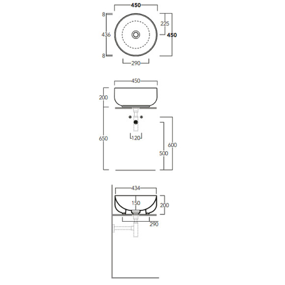 Раковина-чаша Simas Balloon 45 BA01bi Белая Раковина-чаша Simas Balloon 45 BA01bi Белая