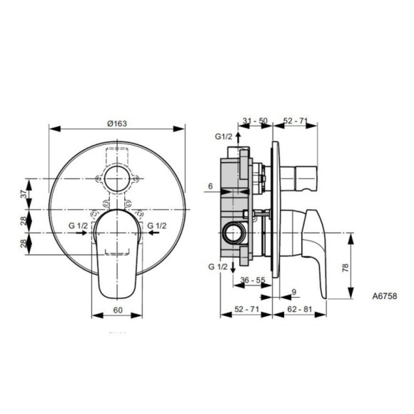 Душевая система Ideal Standard Ceraflex BC447AA Хром Душевая система Ideal Standard Ceraflex BC447AA Хром